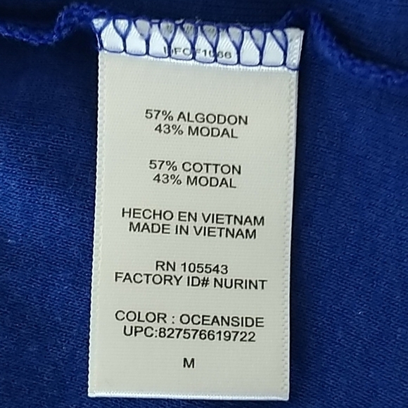 Daisy Fuentes Cobalt Blue Crew Neck Top Sz M - Picture 6 of 6